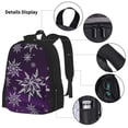 thumbnail image 3 of Balery Snowflake Gradient Purple Mochila escolar 3 en 1 para niños: mochila resistente con lonchera térmica y estuche para lápices. Mochila escolar para niños y niñas., 3 of 7