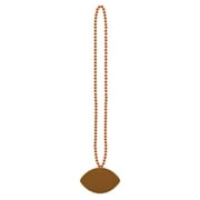 Beistle - Beads w/Football Medallion - 33" - Pack of 12