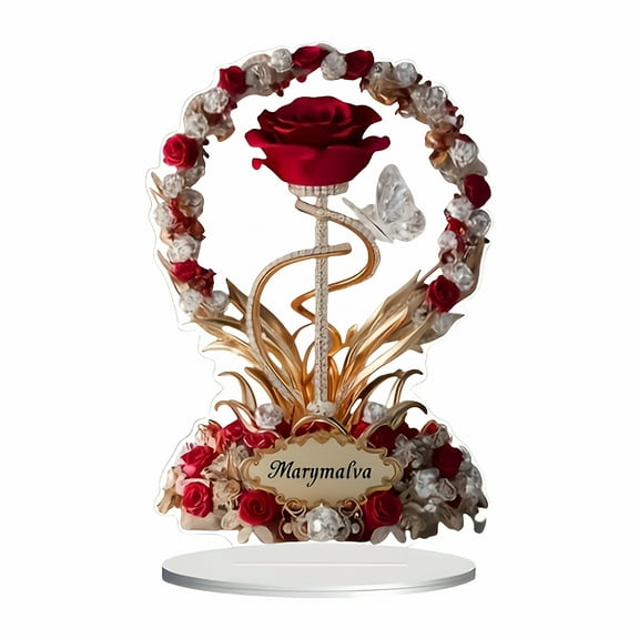 LAMIRO Mother's Day Tabletop Ornament Acrylic Sign Table Decorations Mothers Day Gifts 2D Acrylic Plaque Gift for Mom Mama Birthday Gift Romantic Thank You Sign for Bedroom Living Room Home Decor