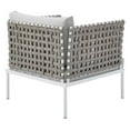 thumbnail image 3 of Harmony Sunbrella Basket Weave Outdoor Patio Aluminum Armchair, 3 of 6