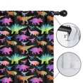 thumbnail image 4 of Blackout Kids Curtains,Black Colorful Dinosaurs Pattern Childrens Insulated Curtains Set Of 2,Bedroom Essentials,Toddler Room Decor 42"x84", 4 of 5