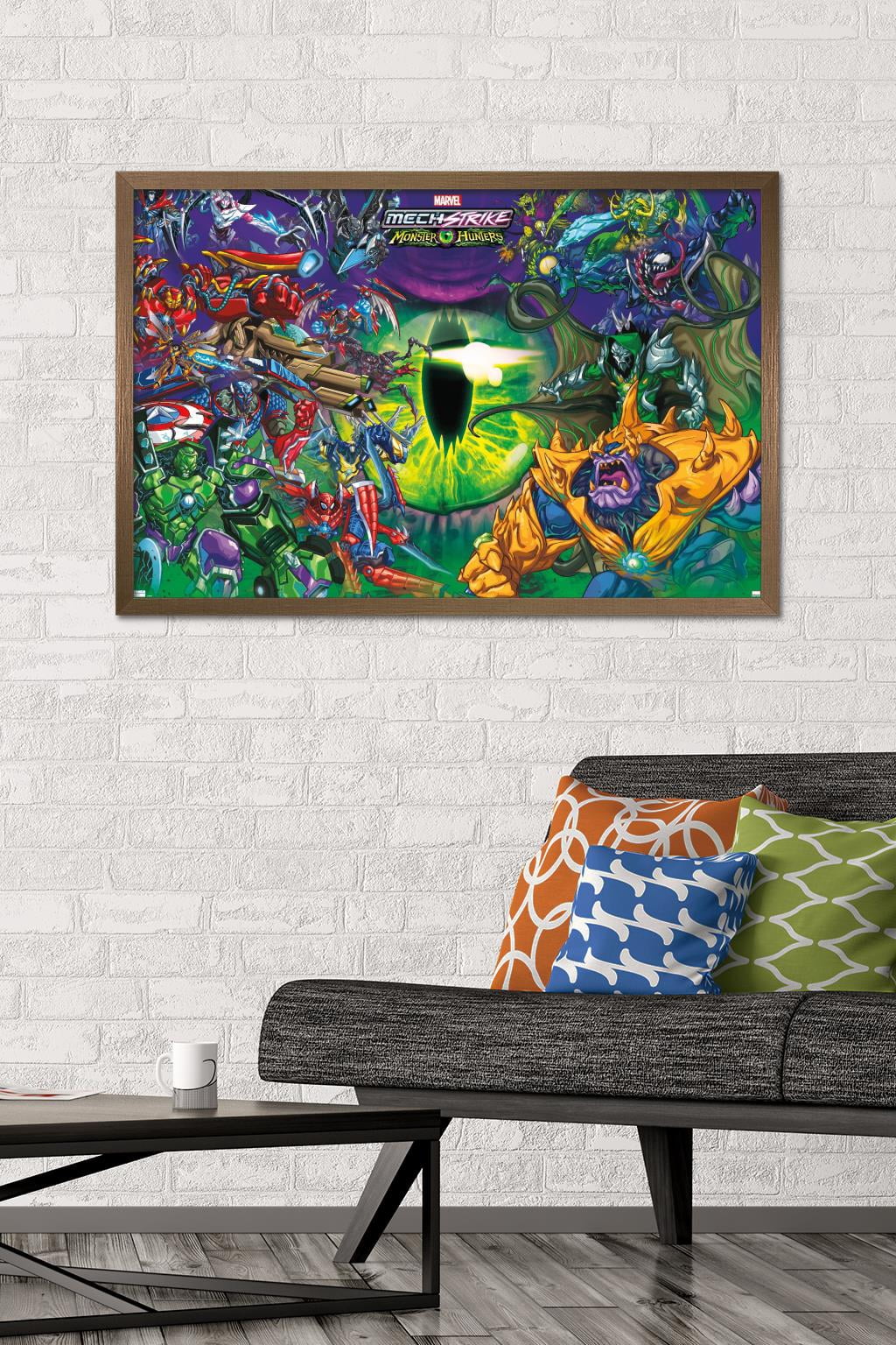 Marvel Avengers: Mechstrike Monster Hunters - Battle Wall Poster, 22.375" x 34" Framed