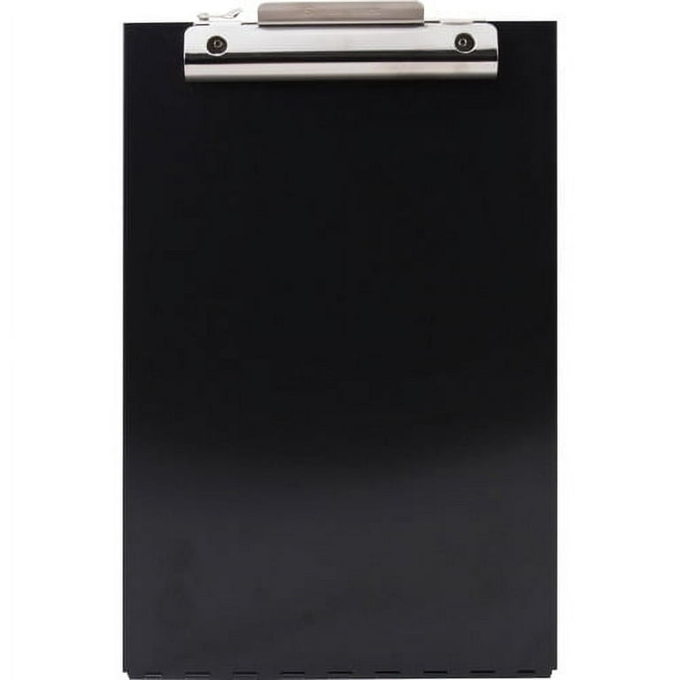StoreSMART - Magnetic Black Clipboard with Corner Pockets and Rulers -  CLIPMCBK-1