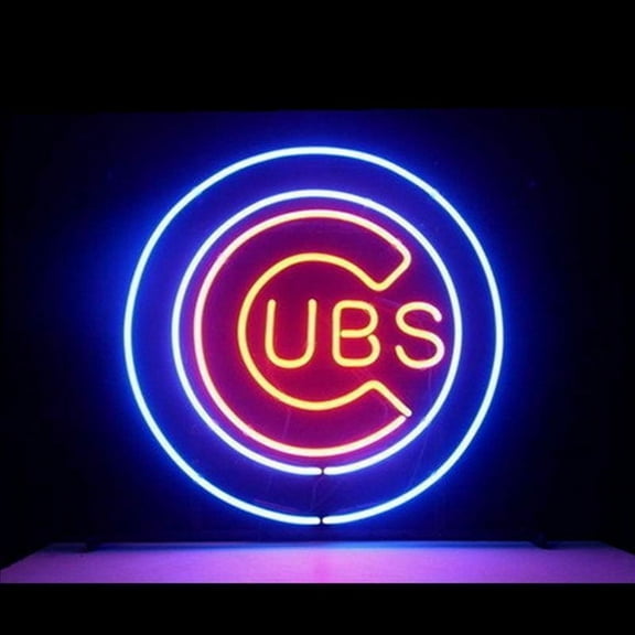 Queen Sense 14"x14" Chicago Sports Team Cub Neon Sign Man Cave Handmade Neon Light 114CCL