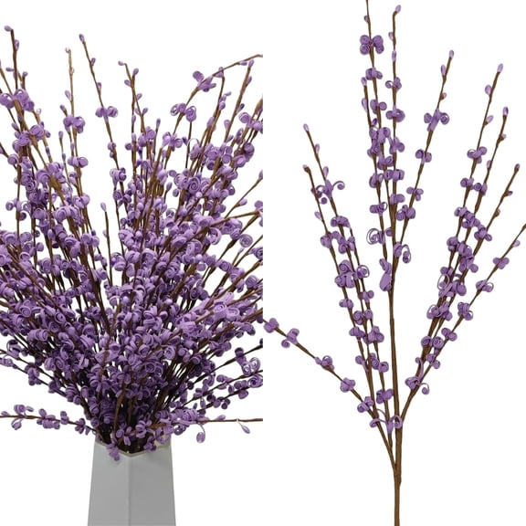 Minzimin 5/10 Pcs 29.5" Fall Stem Orange Jasmine Fall Flowers Dry Branches Bouquet for Thanksgiving Home DIY Floral Art Plant Wedding Table Centerpieces Christmas Party
