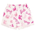 thumbnail image 3 of Conjunto de pantalones cortos Barbie Peplum para niñas pequeñas, rosa intenso, 2T, 3 of 5