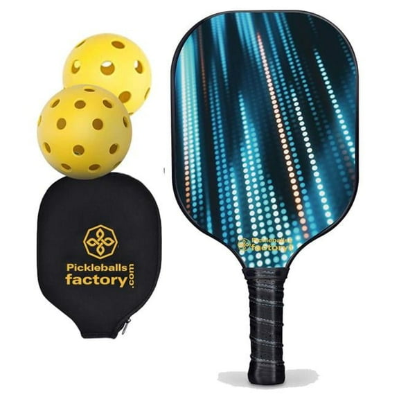 Pickleball Factory PB00039-10-G Pro Pickleball Paddle - Neon Light Pickleball Websites, Pickleball Court Backyard Pickleball Ball Types, Glassfiber Graphite