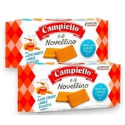 Campiello Novellino Light Biscuits for Tea Time- 100% Plant-Based Cookies with No Milk & Eggs, No Added Sugar, Fresh Milk & Acacia Honey- Enjoy Healthy Snacks  2 Pack  12.35oz/each