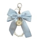 thumbnail image 2 of Fiudx Llavero con Cadena de Perlas, Elegante Diseño de Lazo y Cadena, Extensor Versátil para Correa de Bolso, Accesorio Moderno para Bolso, Regalo Elegante para Mujer, Tamaño Compacto, Fácil de Poner, 2 of 5