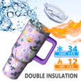 thumbnail image 3 of 40oz Halloween Tumbler with Handle, Witch & Cauldron | Print | Halloween Gifts for Men & Women | with Lids and Straws | Stainless Steel Insulated | Travel Mug, 3 of 5