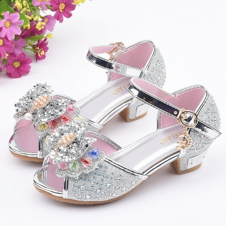 

ãYilirongyummã Baby Shoes Toddler Kids Girls Pearl Butterfly-Knot Single Princess Shoes Sandals