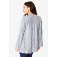 thumbnail image 2 of Roaman's Women's Plus Size Sequin Mock Neck Blouse, 2 of 4