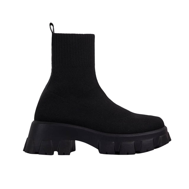 NECHOLOGY Botas Mujer Adulto Femenino Zapatos Botines mujer Botas de tamaño Botas de mujer de de color de punto grande Botas de mujer (Black, 9.5-10)