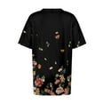 thumbnail image 5 of ADSSDQ Plus Size Women Short Sleeve Tops Summer Flowy Casual Shirt Ethnic Floral V Neck T Shirts For Women Girls' Tops, Tees & Blouses Workout Clothes Womens Fall Fashion 2024 Green 3XL, 5 of 7