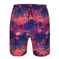 thumbnail image 3 of Pofeuu Retro Palms Prin Men's Swim Trunks Quick Dry Bathing Suit Swimming Board Shorts Mesh Lining Beach Swimwear-Small, 3 of 6