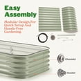thumbnail image 4 of Epic Gardening 5-in-1 Galvanized Raised Garden Bed Kit, 29" Tall Food-Safe Metal Planter Box - Mist Green, 4 of 9