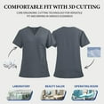 thumbnail image 5 of Scrubs for Women Set - Stretch Top & Cargo Pants with Multi Pocket for Nurse Gray S, 5 of 7