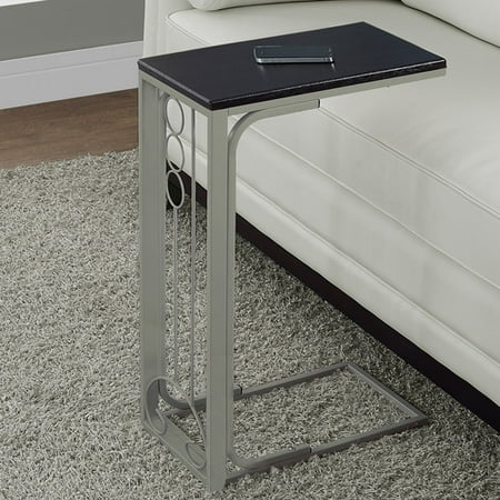 3 Piece Cherry Accent Table - Monarch Accent Table Cappuccino Top / Champagne Metal