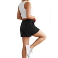 thumbnail image 2 of Rosvigor 2 Pack Women Shorts High Waisted Athletic Shorts for Women with Pockets for Gym Workout Running Lounge, 2 of 7