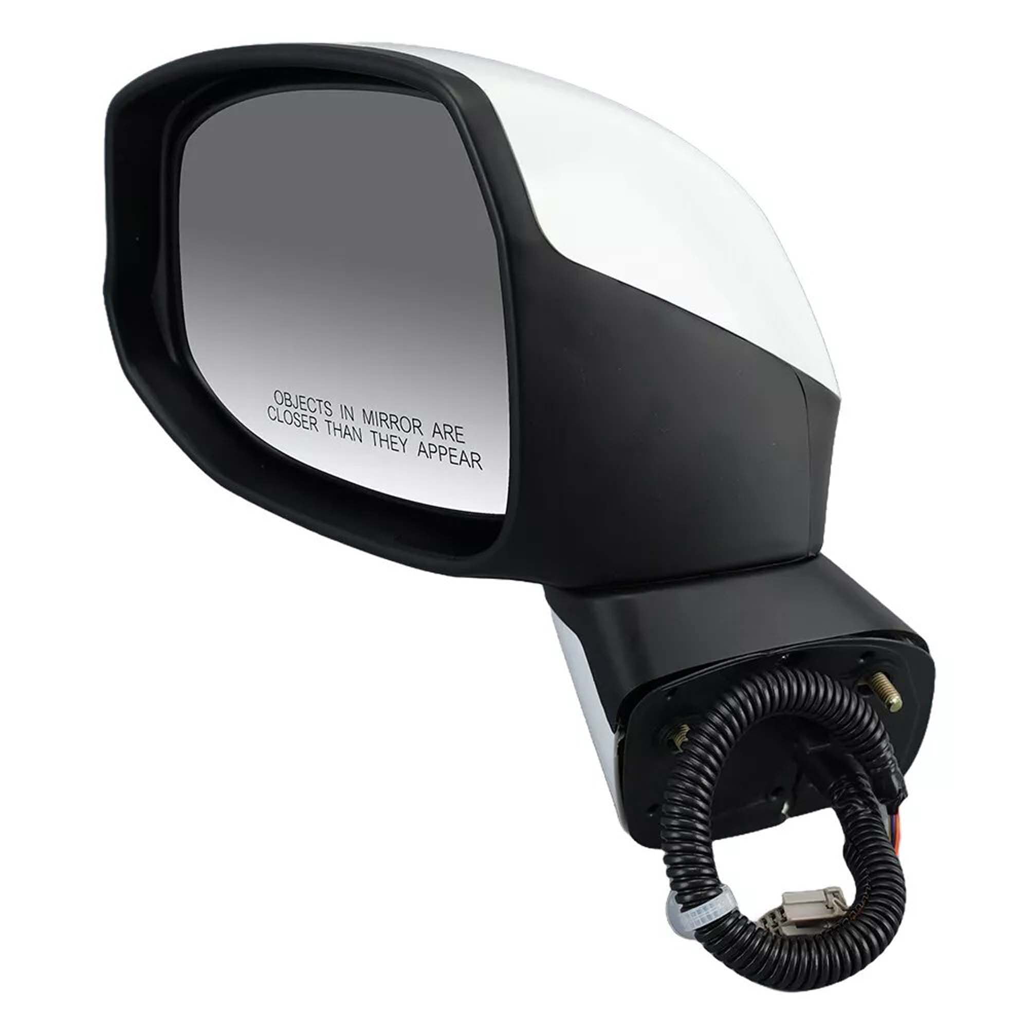 MZORANGE Left Driver 3Pin White Side Mirror Assembly For Honda Civic 2012 2013 2014 2015