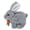 Grey, variant on BIMZUC Realistic Bunny Toy 6.7 Inch Plush Interactive Easter Hopping Bunny Toy with Sound and Wiggling Ears for Kids Pink (17 cm / 6.7 inches)