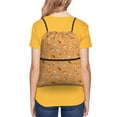 thumbnail image 5 of Wukai Cute Puppy J Waterproof Drawstring Backpack with Zipper Pocket,Large Foldable Gym Bag for Women and Men, Perfect for Sports, Yoga, and Travel, 5 of 8