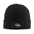 thumbnail image 2 of XMXT Winter Casual Beanie Hats for Men Women, Vintage Camping Illustration Unisex Adult Cap Warm Daily Knit Hat Skull Caps, Black, 2 of 9