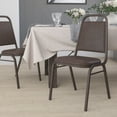 thumbnail image 3 of Flash Furniture Hercules Series Adult Size Trapezoidal Stacking Banquet Chair, Brown, 3 of 14