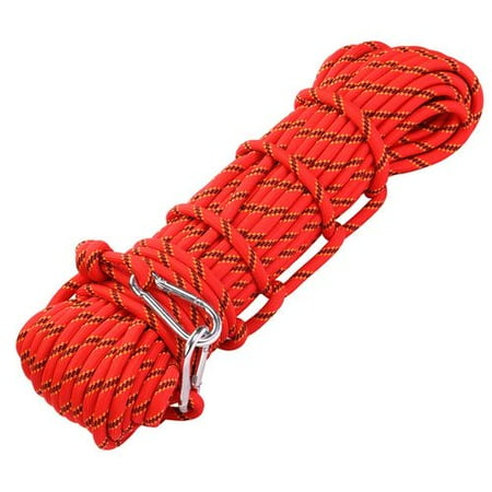 AkoaDa Rock Climbing Rope | Outdoor Rope - 10mm Static Rope - Rappelling Rope - Rescue Rope - Safety Rope -Double OR Single Carabiner