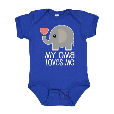 

Inktastic My Oma Loves Me Grandchild Gift Baby Boy or Baby Girl Bodysuit