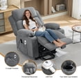 thumbnail image 2 of Segmart Power Lift Recliner Chair with Vibration Massage and Heat Ergonomic Lounge Chair for Living Room with Rocking Function and Side Pocket, 2 Cup Holders, USB Charge Port, Gray, 2 of 9