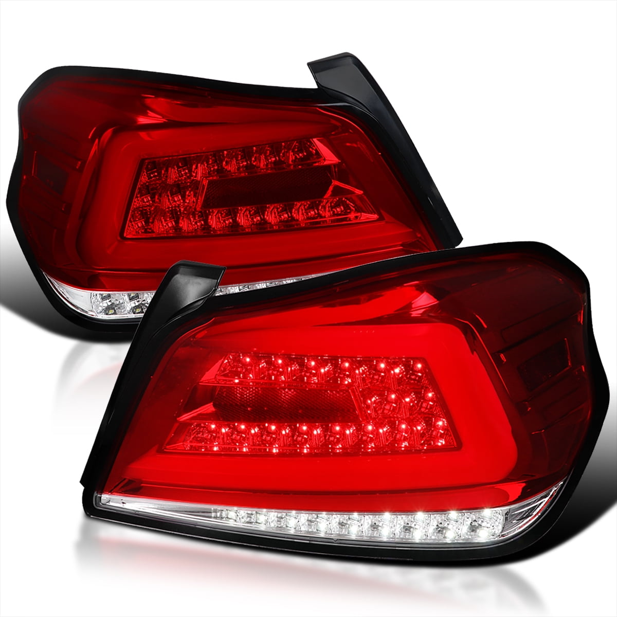 Tuning Red Lens Sequential LED Bar Tail Lights Compatible with 2015-2021 Subaru WRX Models Left + Right Pair Assembly Walmart.com