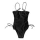 thumbnail image 4 of Gibobby Trajes de Baño Mujer Completo Traje de baño de una pieza acolchado con vendaje Push Up para mujer, conjunto de Bikini, traje de baño(Negro,G), 4 of 4