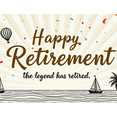 thumbnail image 4 of Tropical Theme Happy Retirement Beach Banner Palm Trees Travel for Retirement Party Celebration Vacation, 4 of 8