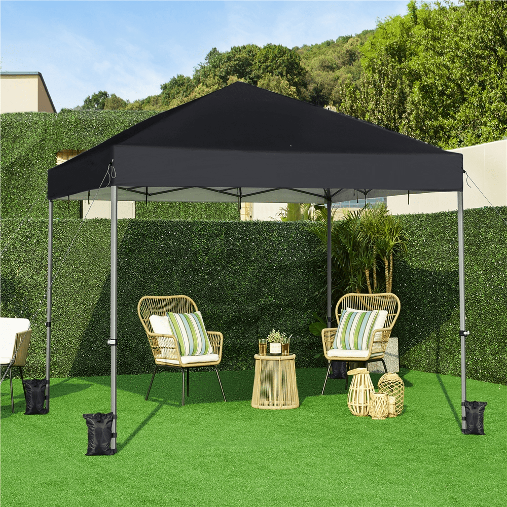 Alden Design 12x12FT Pop-up Canopy Lock with One Push for Outdoor, Black