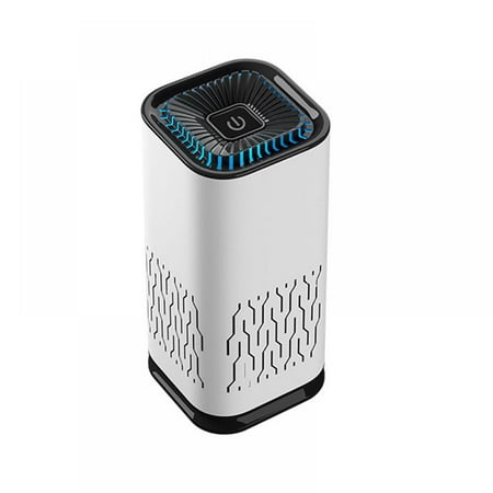 Portable Negative Ion Air Purifier, Small Air Purifier, Suitable For Car And Bedroom Office, Eliminate Peculiar Smell, Dust, Low Noise Battery Powered, USB C Charging white