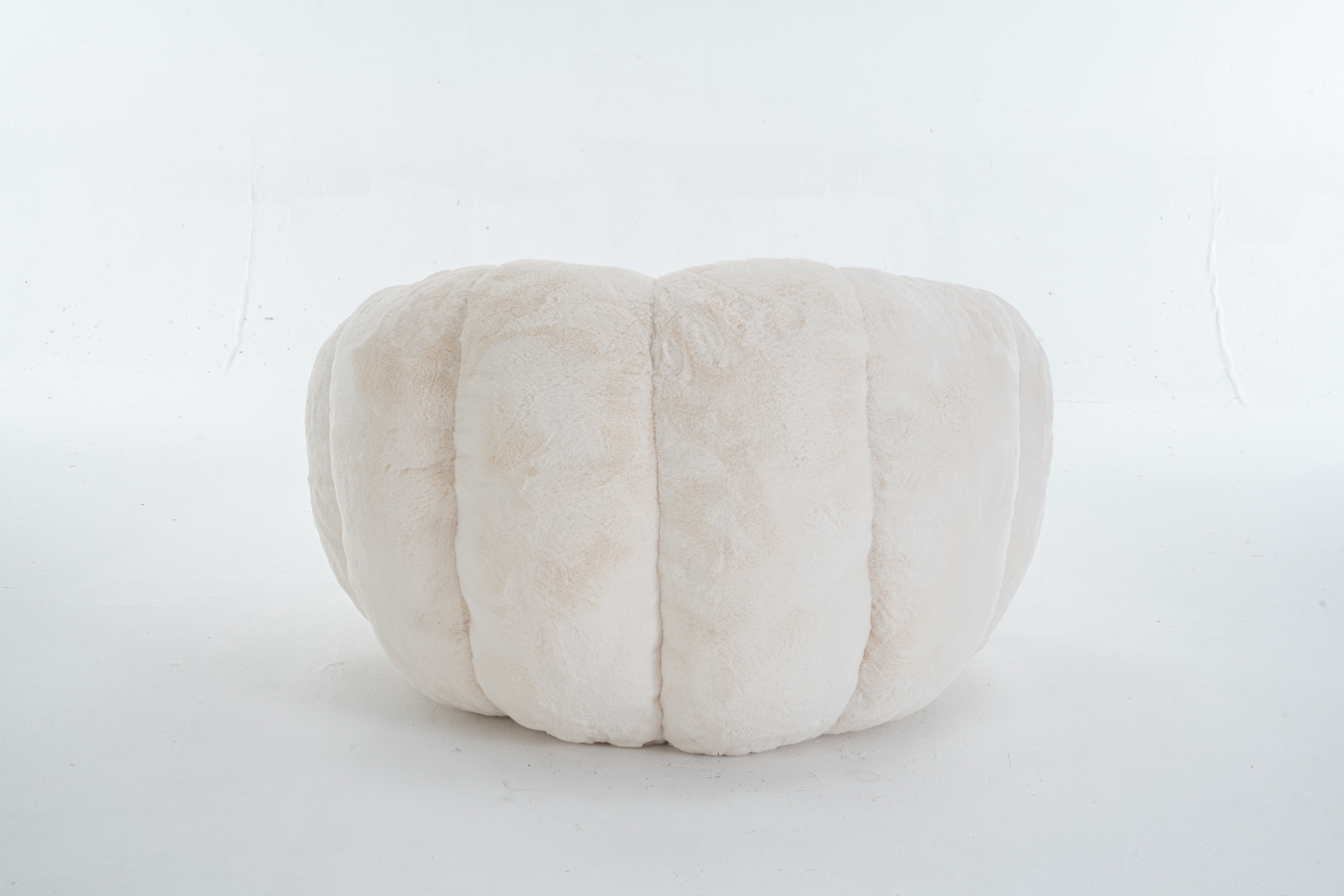 Eyisean 45" Fluffy Bean Bag Chair for Adults with Floral-Shaped Backrest, Comfy Soft Cloud Reading Chair with Faux Fur & Foam, Lazy Lounge Single Sofa for Bedroom, Living Room, Apartment