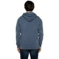 thumbnail image 2 of Beimar Drop Ship Unisex 8.25 oz. 80/20 Cotton/Poly Pigment-Dyed Hooded Sweatshirt - BLUE - XL, 2 of 3