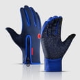 thumbnail image 3 of Guantes de Ciclo Con Cremallera Guantes de Deportes Térmicos Impermebles Con Pantalla Tálil para el Esquí de Senderismo, 3 of 7