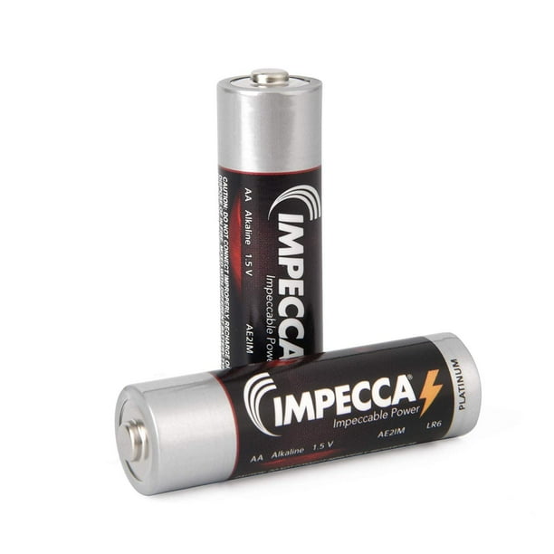 IMPECCA Double A Batteries, High Performance 1.5 Volt AA Alkaline