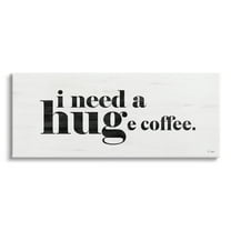 Stupell Industries Huge Coffee Funny Phrase Food & Beverage Painting Gallery Wrapped Canvas Print Wall Art, 48 x 20