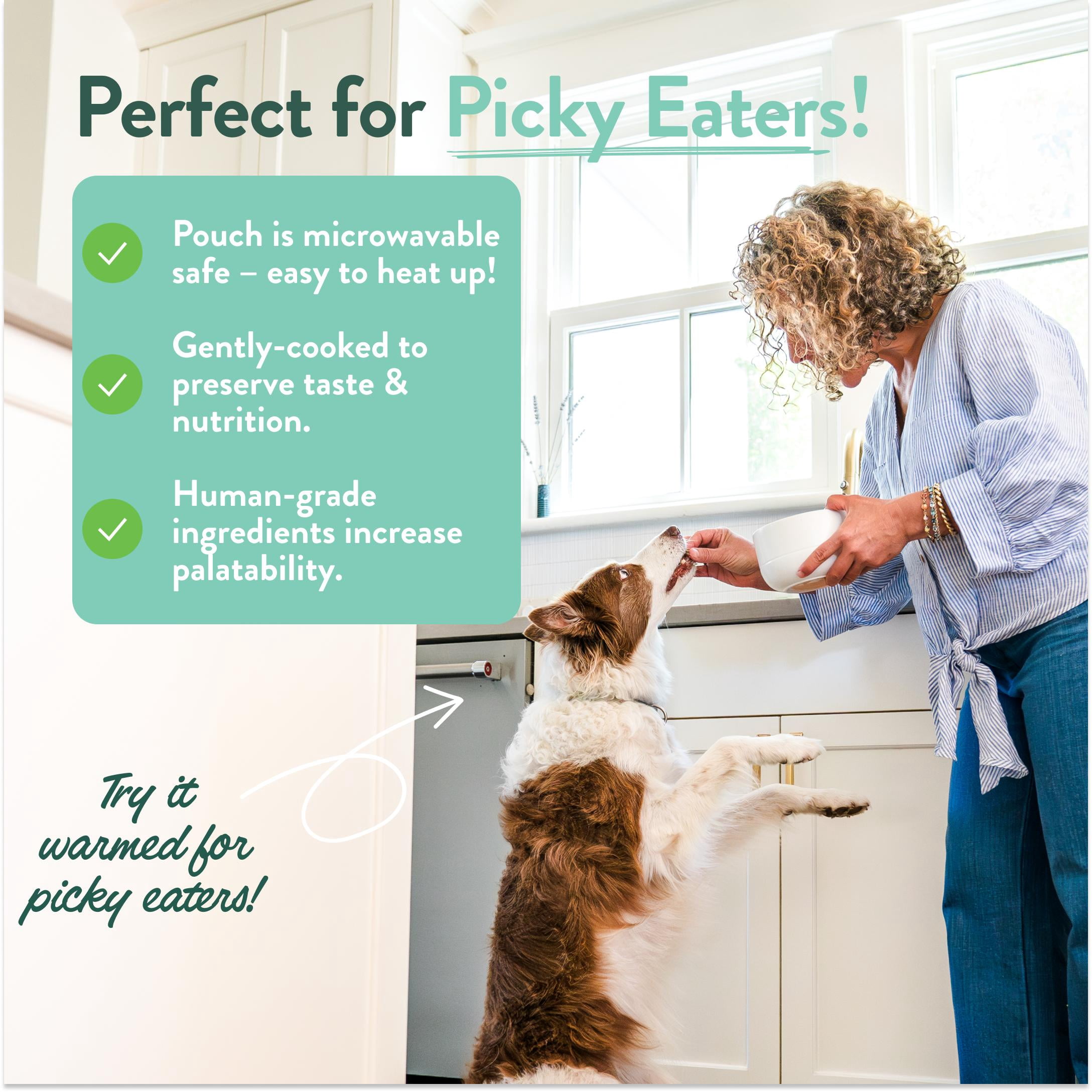 Portland Pet Food Company Fresh Dog Food Pouches, Wet Pet Meal Topper Mixers & Meals - Large & Small Dogs, Puppy to Seniors - Human-Grade, Gluten-Free - Made in The USA - 8 Pack