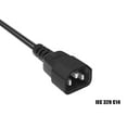 thumbnail image 2 of Cable Leader 2ft IEC320 C14 to C7 Extension Power Cord 18AWG, Black, 2 of 5