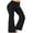 Black, variant on Women Flare Yoga Pants Solid Color Stretch High Waist Workout Pants for Fitness Sport Running Activewear