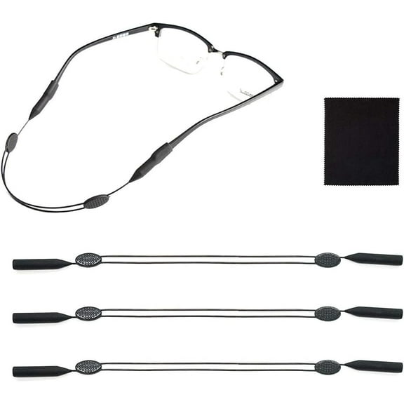 3 Pack Glasses Strap for Men Sport Adjustable No Tail Kids Adults Eyewear String Holder Eyeglasses Strap