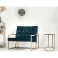 thumbnail image 4 of Jessar - Table d'Appoint Ronde, 15,7 Pouces X 23,6 Pouces, de la Collection Elva, Or et Blanc, 4 of 4