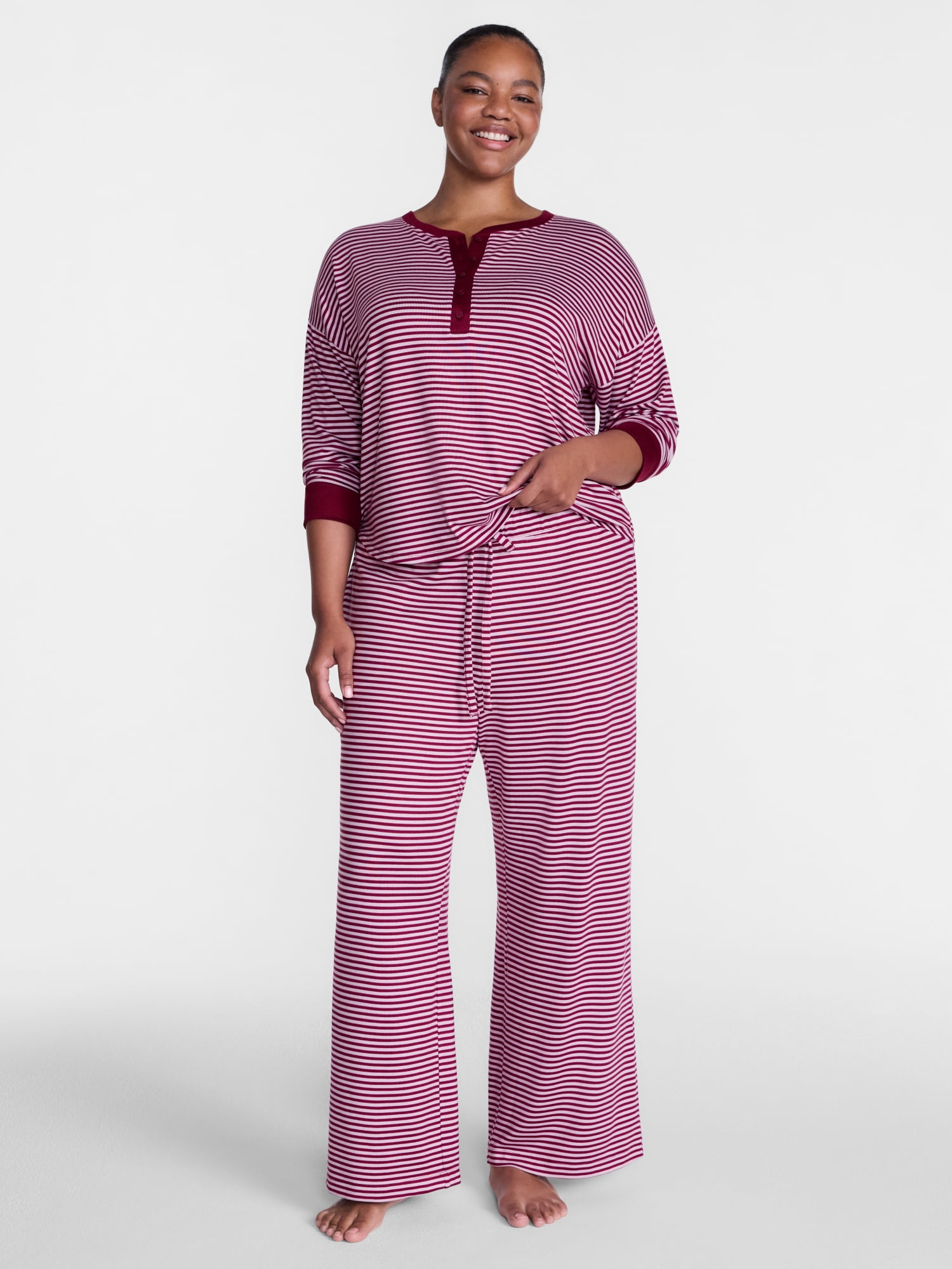 Joyspun Women's Cozy Lounge Collection Hacci Knit Sleep Pants, Sizes XS-3X