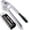 Chrome, variant on Zulay Kitchen Garlic Press Set, Easy to Squeeze Garlic Mincer with Peeler & Cleaner