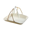 thumbnail image 3 of Luzkey Rectangular Bread Tray, Bakery Tray, Rectangle Multipurpose Commercial Pastry Serving Plate Cookie Sheet for Roasting Baking, gold handle and Clip, 3 of 8