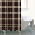 thumbnail image 4 of Black Beige and Red Checkerboard Checkered Pattern Shower Curtain 84"x72" ,Bathroom Decorative Shower Curtains Set with 12 Hooks,Modern Waterproof Washable Shower Curtain, 4 of 6